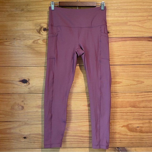 90 Degree By Reflex Interlink High Rise 7/8 Ankle Leggings Mauve Pink Medium - Picture 1 of 9